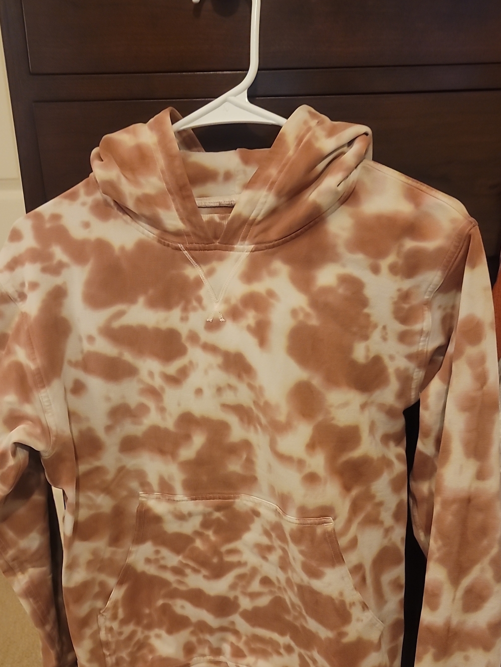 lululemon athletica Brown and White Tie-Dye Hoodie
